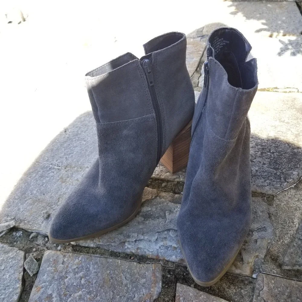 Nine West Kirbyo Suede Leather Heel Boots Size 7.5